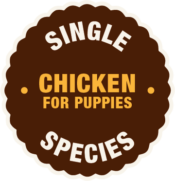 Single species chicken for puppies