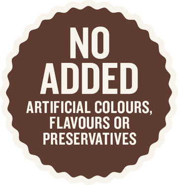 No added artificial colours, flavours or preservatives