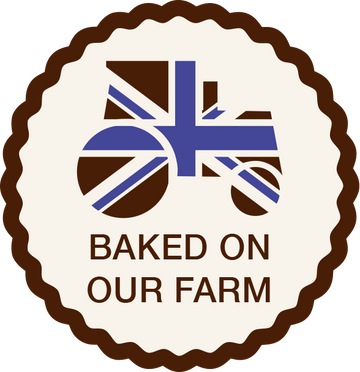 Baked on our farm (blue)