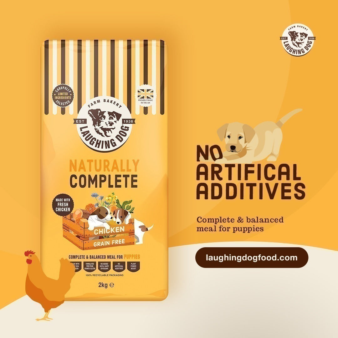 Natural Dog Food Bag Puppy | Laughing Dog Food