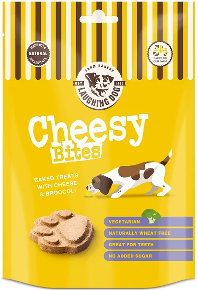 Cheesy dog treats | Laughing Dog Food