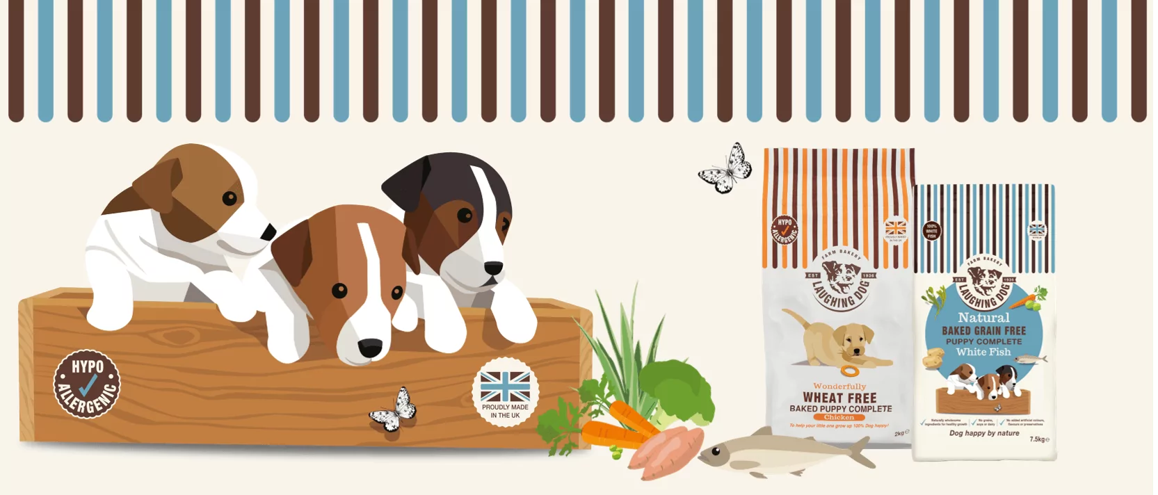 Puppy banner | Laughing Dog Food