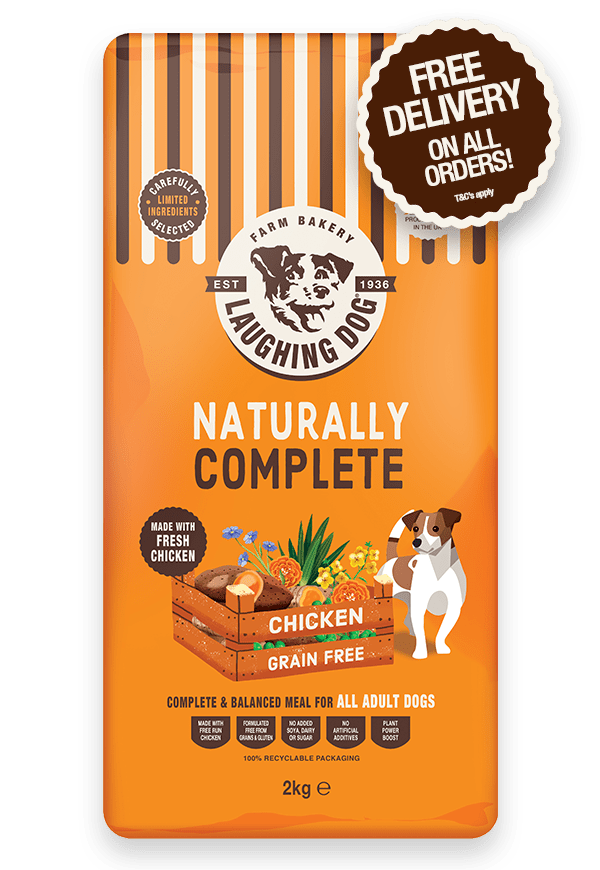Naturally Complete Chicken Dog Food Bag | Laughing Dog Food