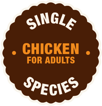 478860968 ld roundel single species chicken for adults | Laughing Dog Food