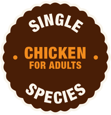 478860968 ld roundel single species chicken for adults | Laughing Dog Food