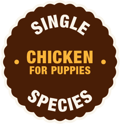 478860971 ld roundel single species chicken for puppies | Laughing Dog Food