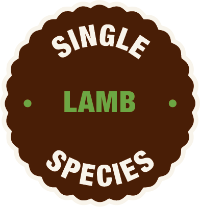 478860976 ld roundel single species lamb | Laughing Dog Food
