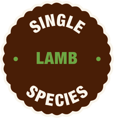 478860976 ld roundel single species lamb | Laughing Dog Food