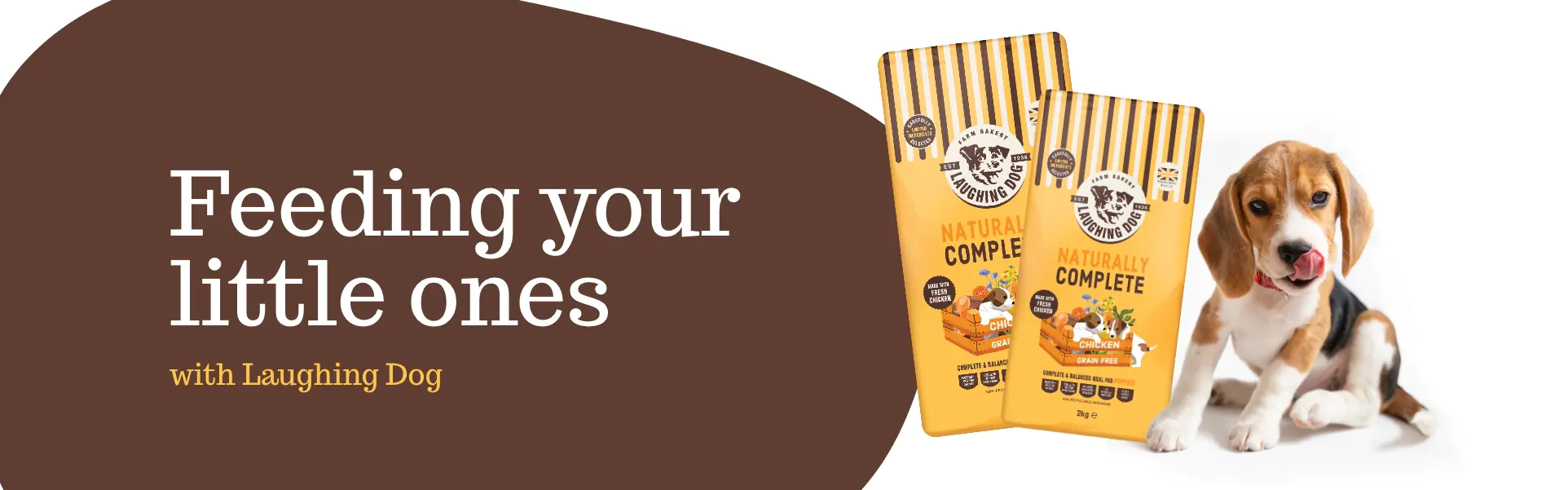 Puppy Tails Banner 1 | Laughing Dog Food